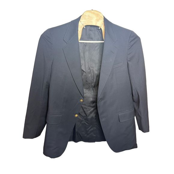 Hickey Freeman The Canterbury Collection Navy Gold Button Sport Coat Blazer Jack - Picture 4 of 11